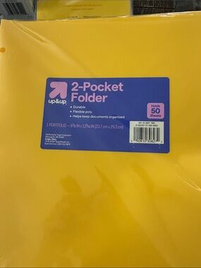 up & up 2-Pocket Folder in Bright Yellow